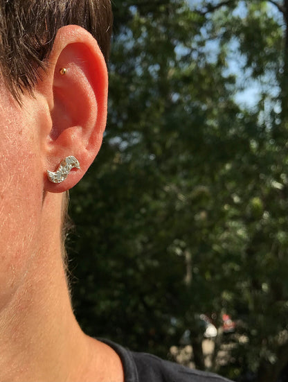 Small wave earrings